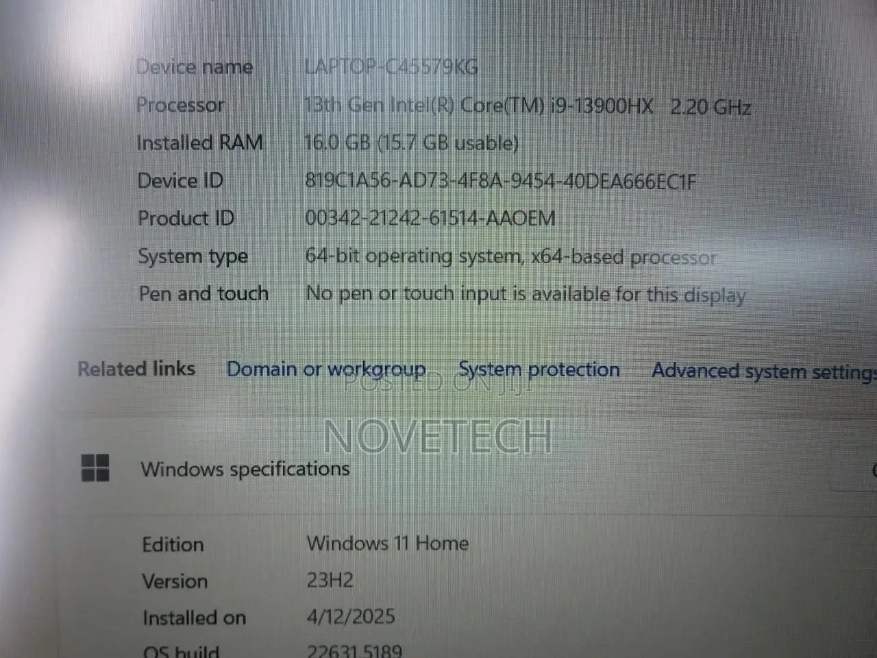 New Laptop HP Omen 16 16GB Intel Core I9 SSD 1T