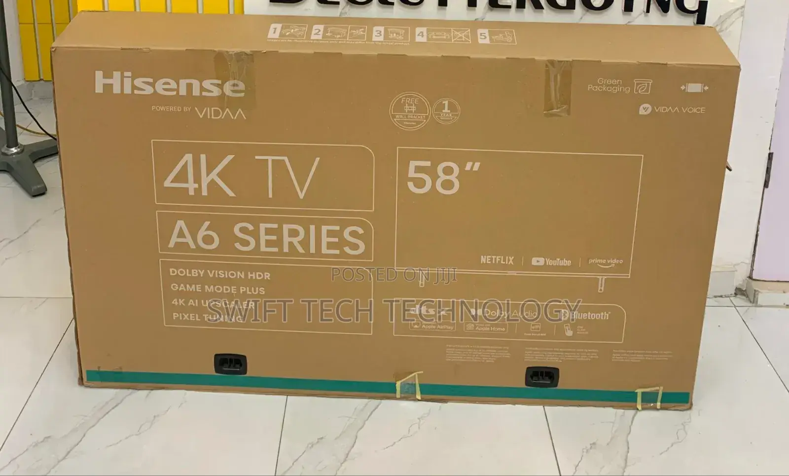 Hisense 58 Inches 4 K A6 Series Frameless Tv