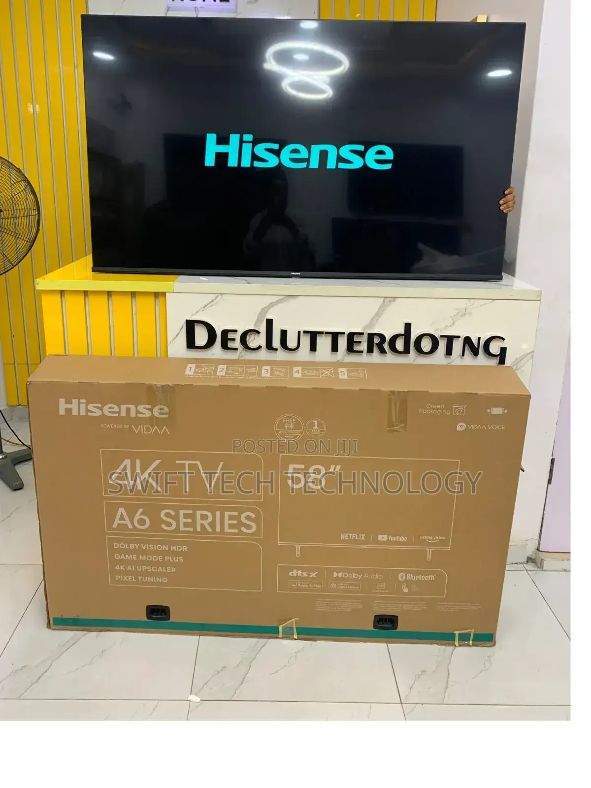 Hisense 58 Inches 4 K A6 Series Frameless Tv