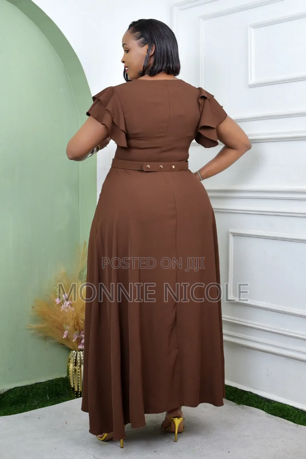 Brown Senori Maxi Dress. Good Quality