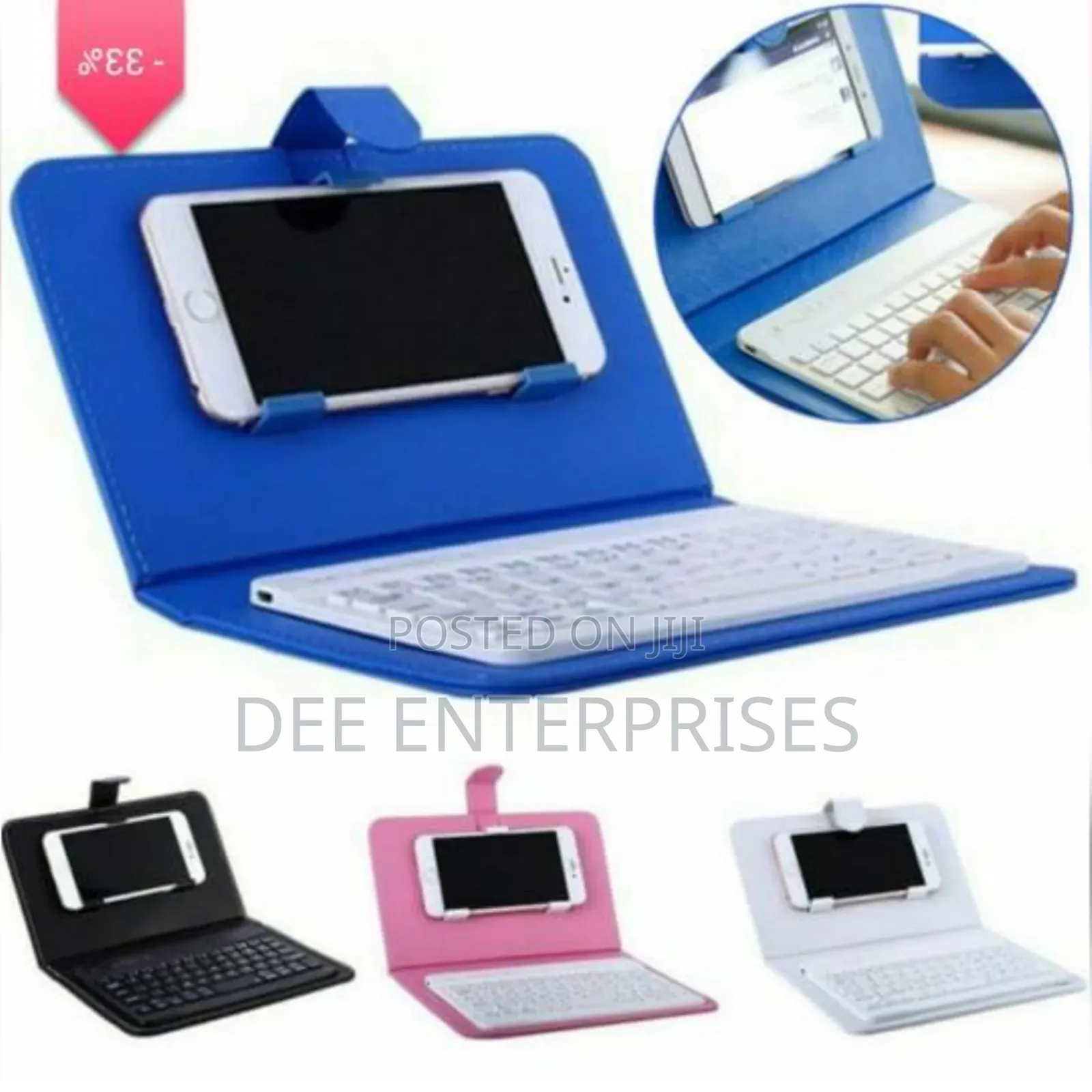 Bluetooth Keyboard and Leather Case Pouch Cover for Cell Phone