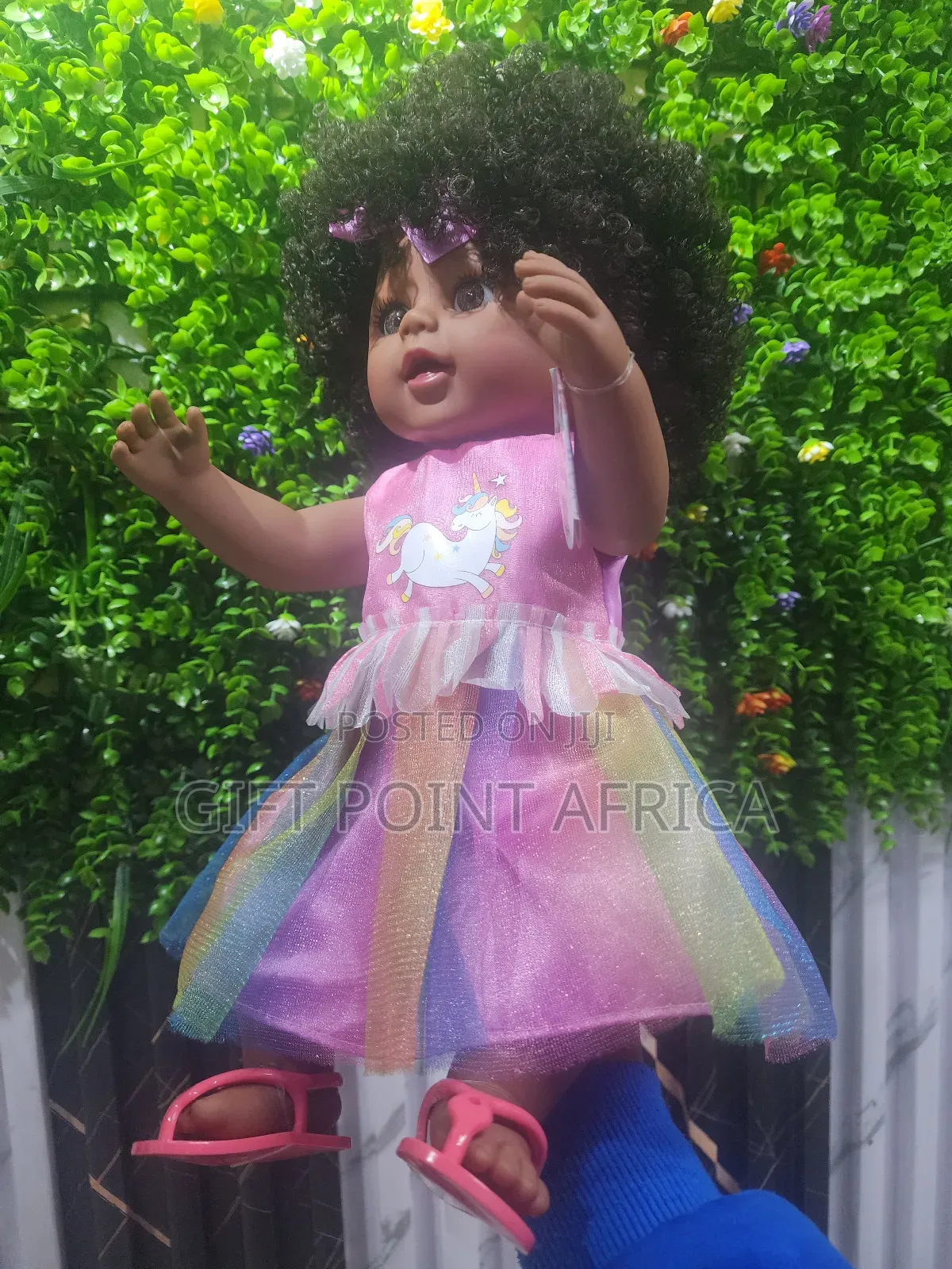 45cm Silicone African Doll With Music