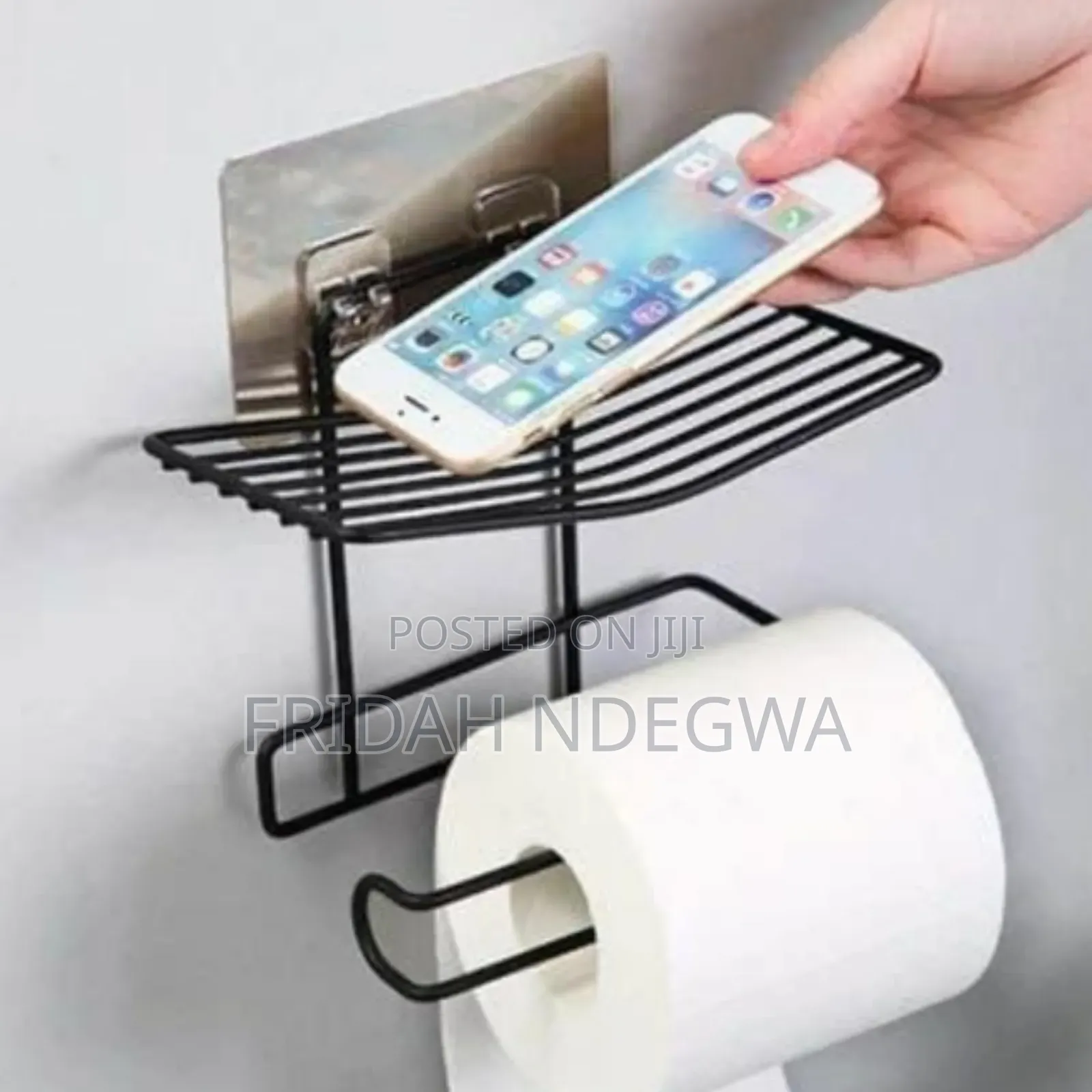 Wall Mounted Tissue Holder With Rack