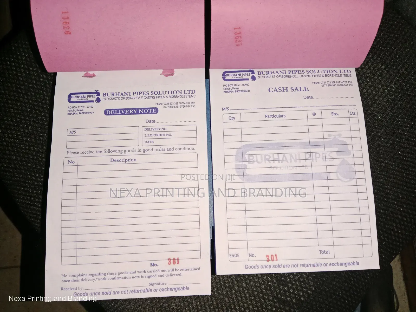 Receipt Books And Delivery Books