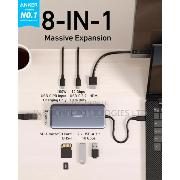Anker Powerexpand 8-in-1 Usb-C Pd Media Hub
