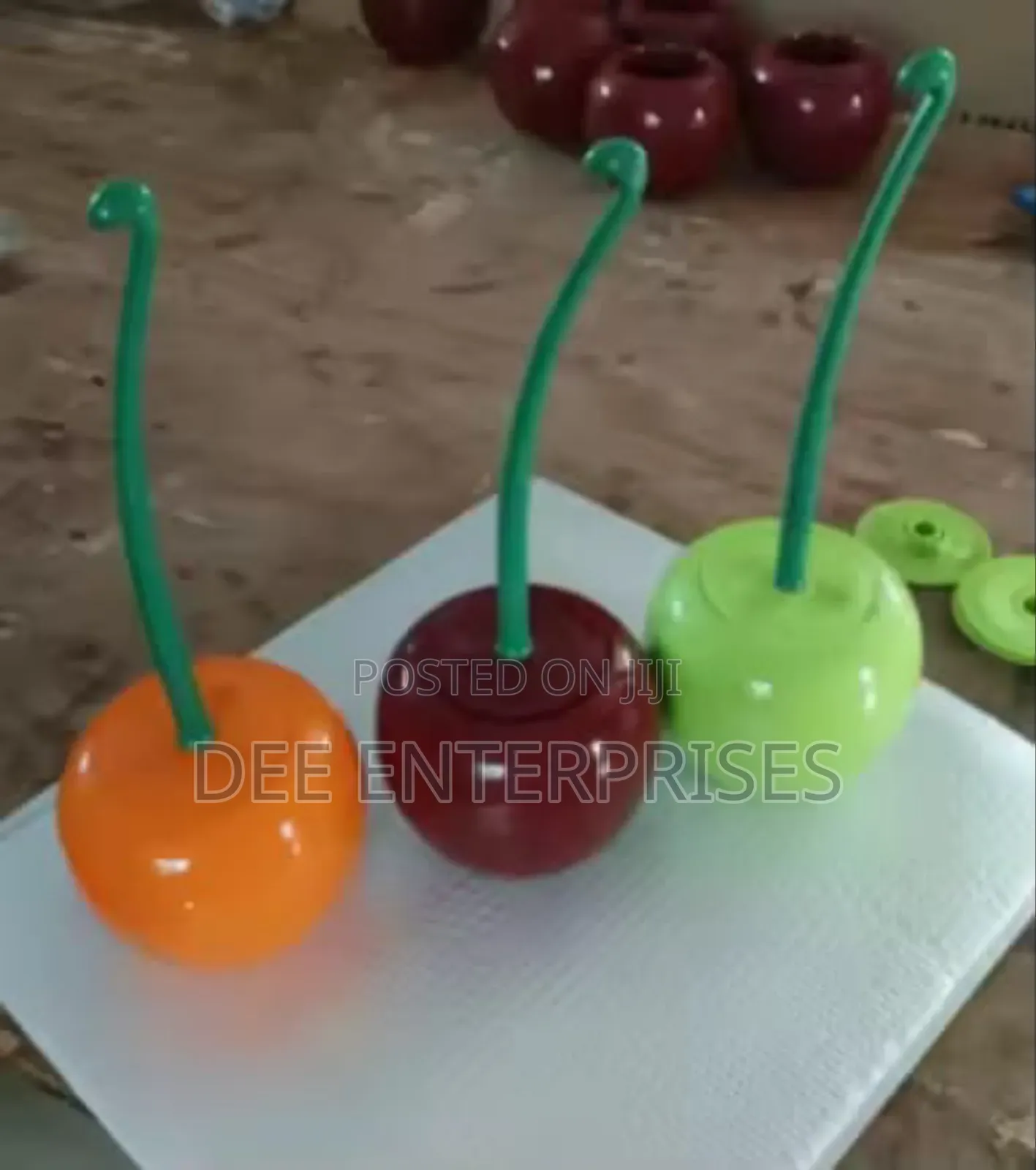 Toilet Brush and Holder Cute Cherry Shape