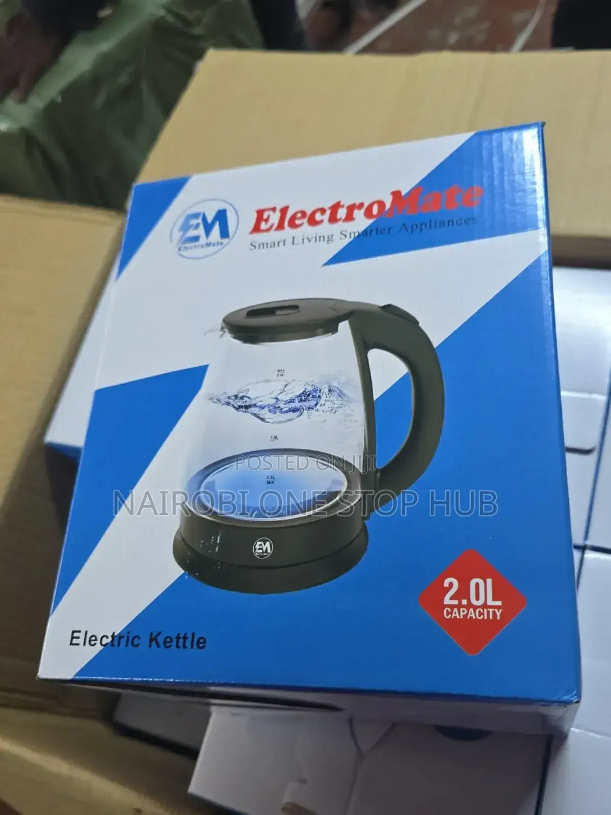 Electromate 2.2l Electric Glass Kettle