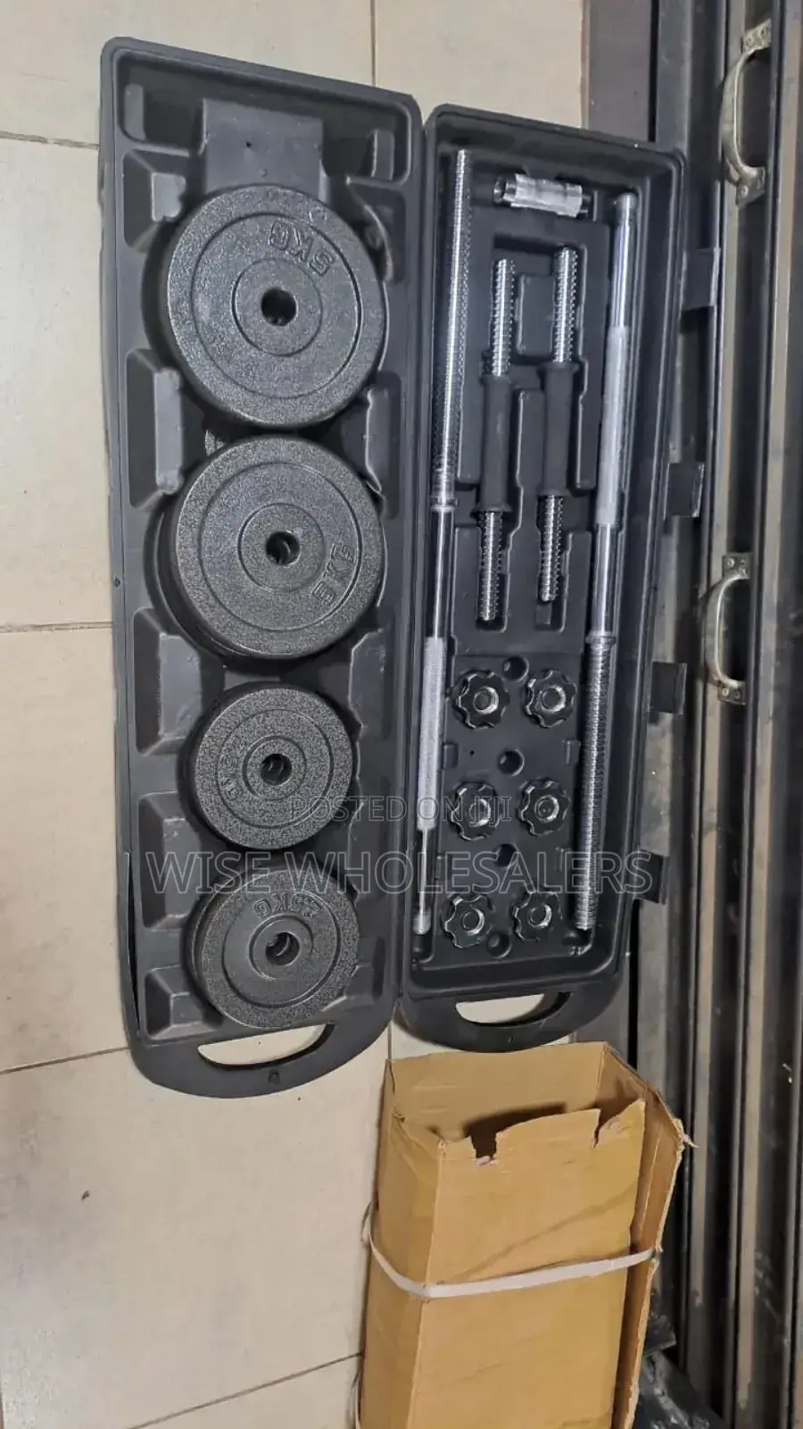 Adjustable 50kgs Dumbbell To Barbell Set With Carry Case Anti Rust