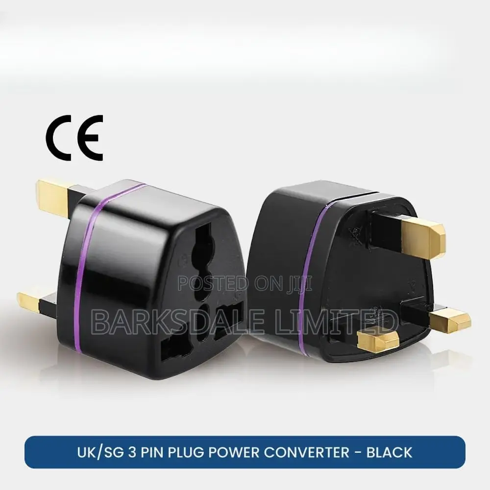 Uk/Us/Europe 3 Pin Plug Power Converter Travel Adapter Universal