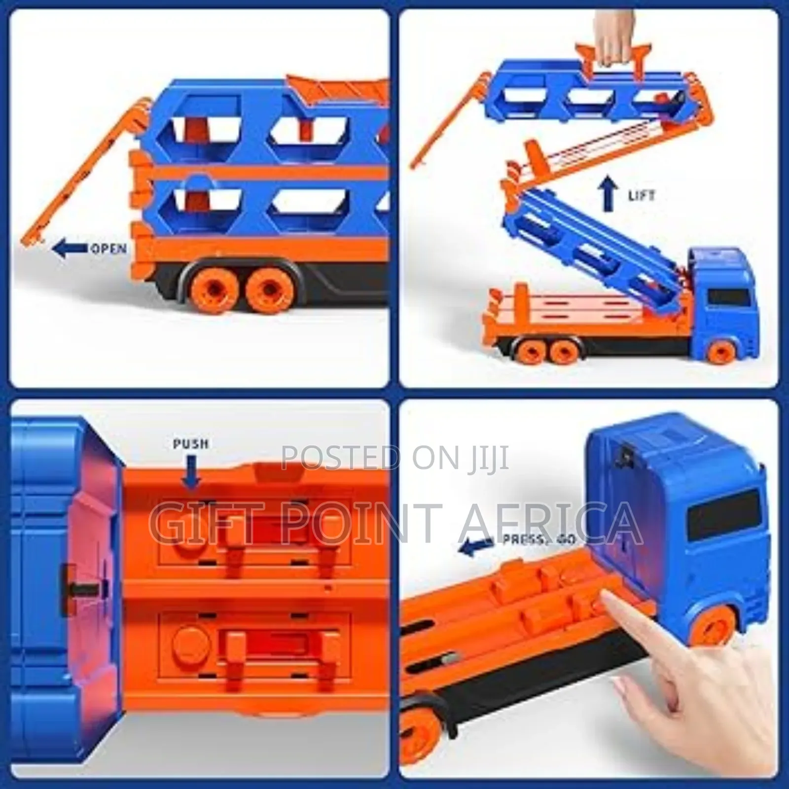 Mega Car Carrier Truck With Racing Cars For Kids