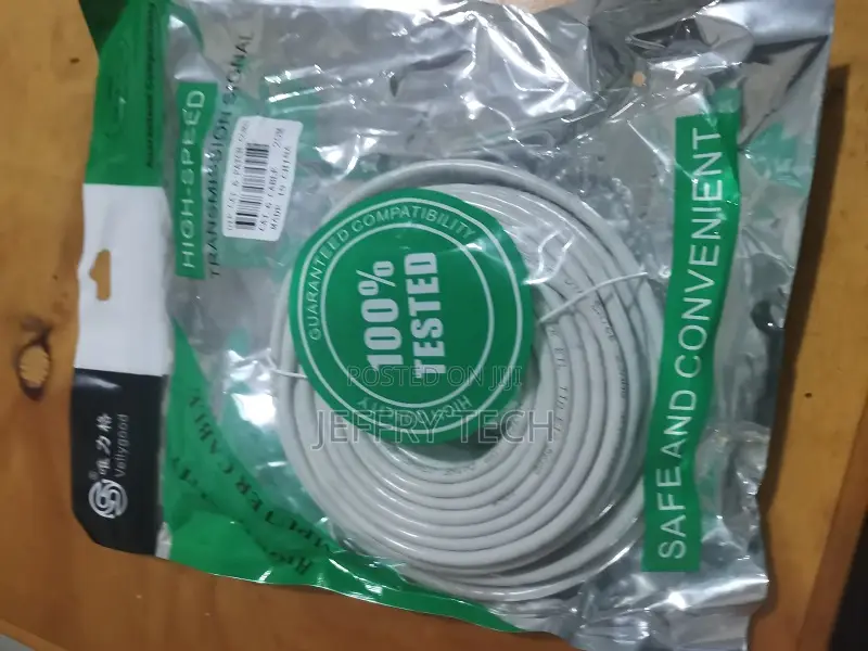 20m Cat6 Ethernet Cable - High Speed Gigabit Network Cable, Waterpr