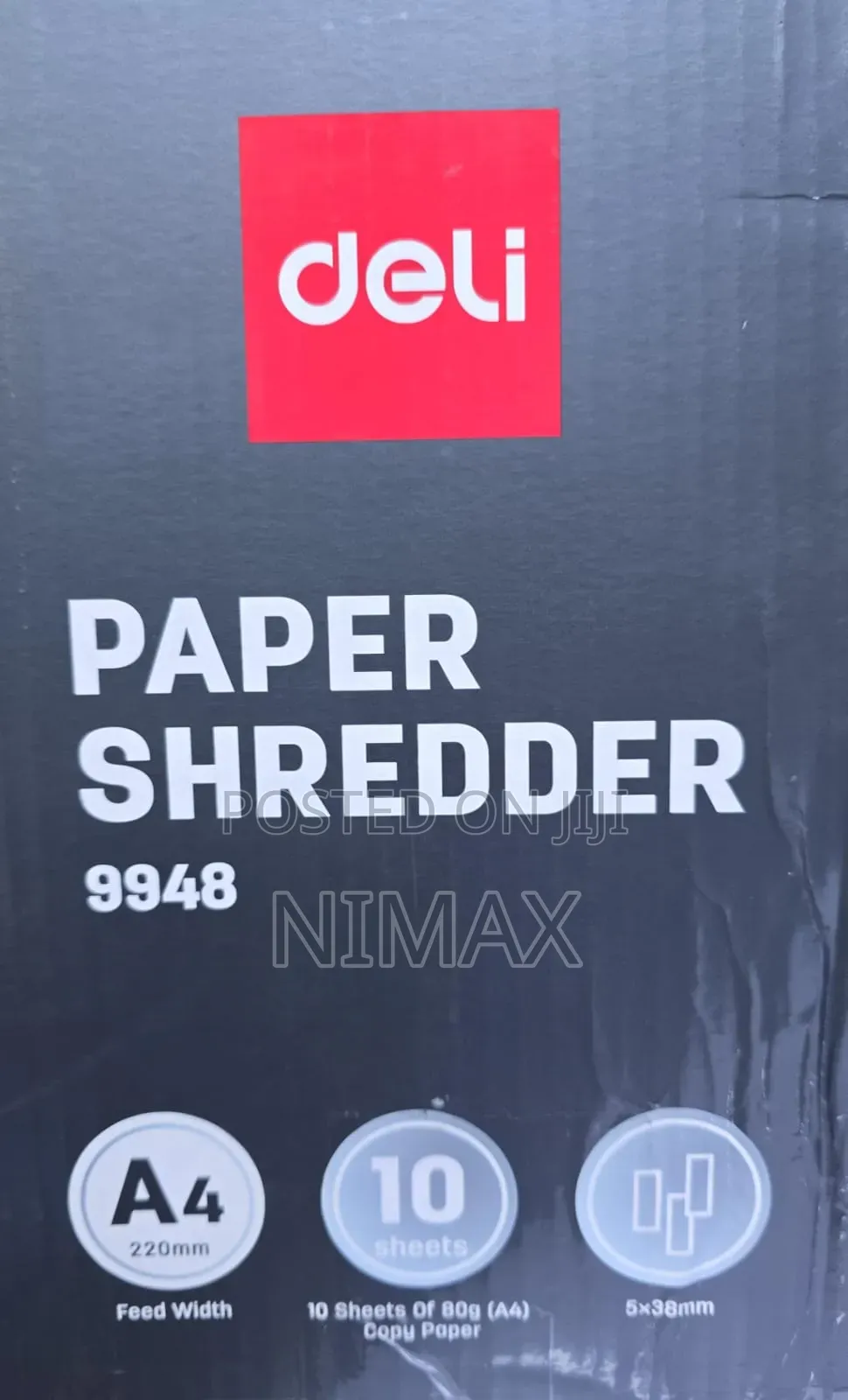 Deli E9948 Paper Shredder, 10 Sheets