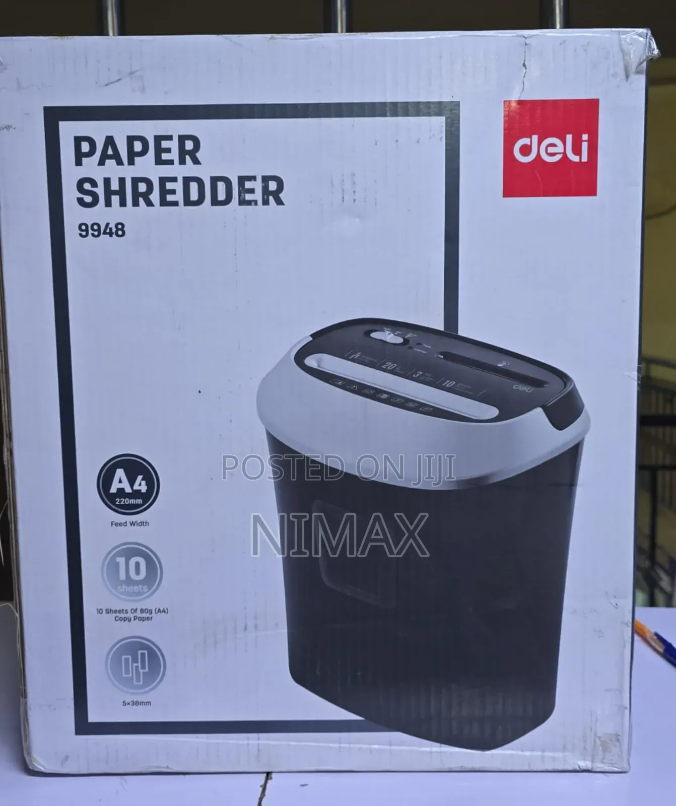 Deli E9948 Paper Shredder, 10 Sheets