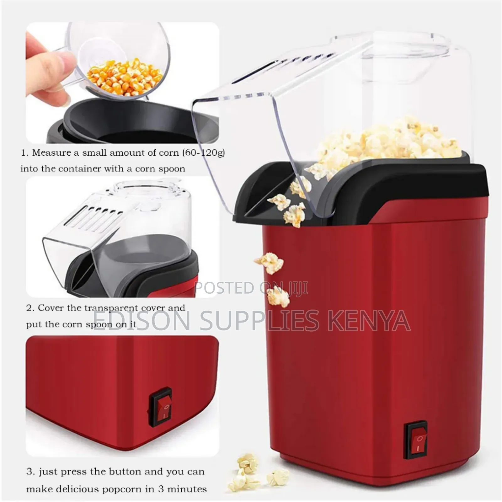 Popcorn Maker Electric Popcorn Maker Oil Free for Home Use