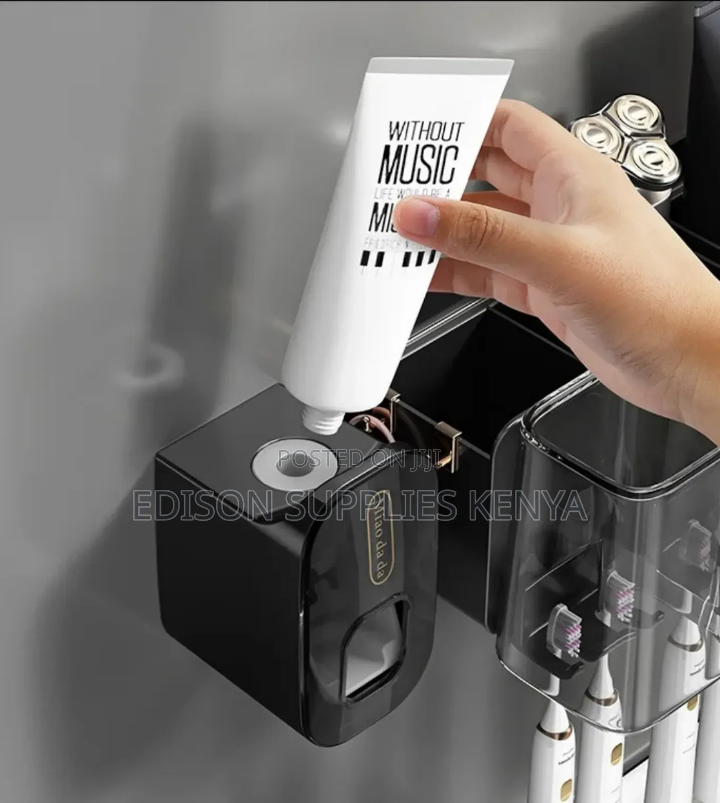 Toothbrush Organizer Toothbrush Storage With Toothpaste Dispenser