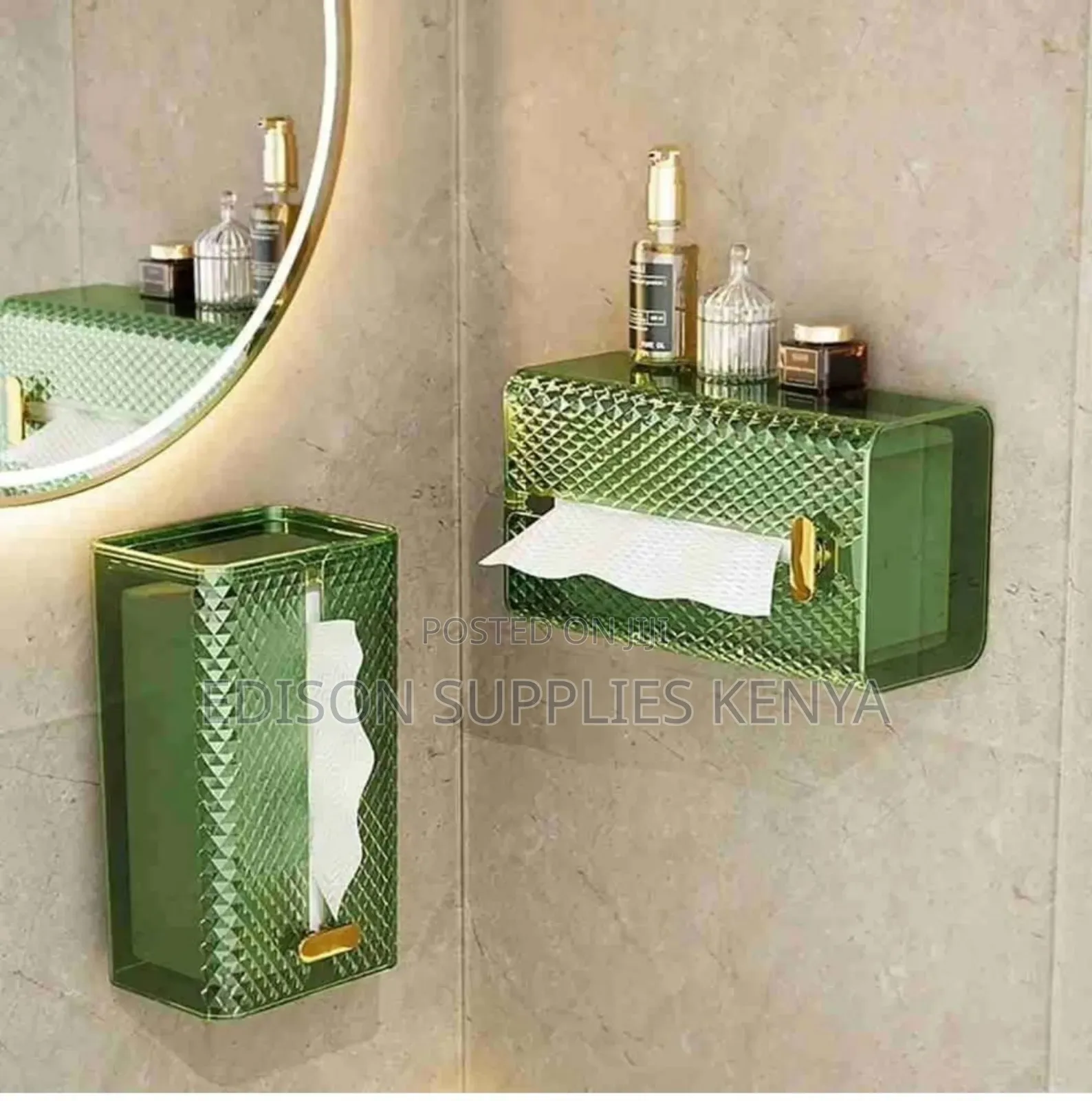 Wall Mounted Tissue Serviette Dispenser Acrylic Paper Towel Holder