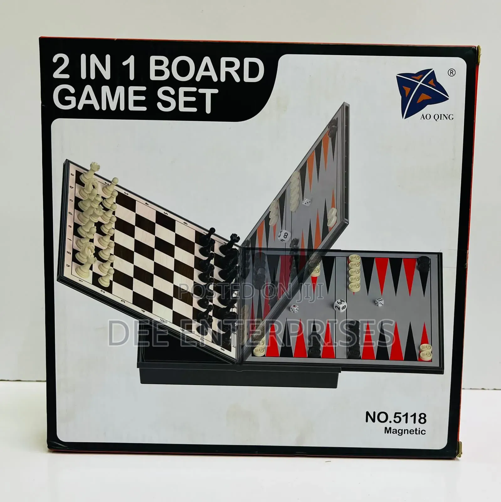 2-in-1 Board Game Set – Chess Backgammon!