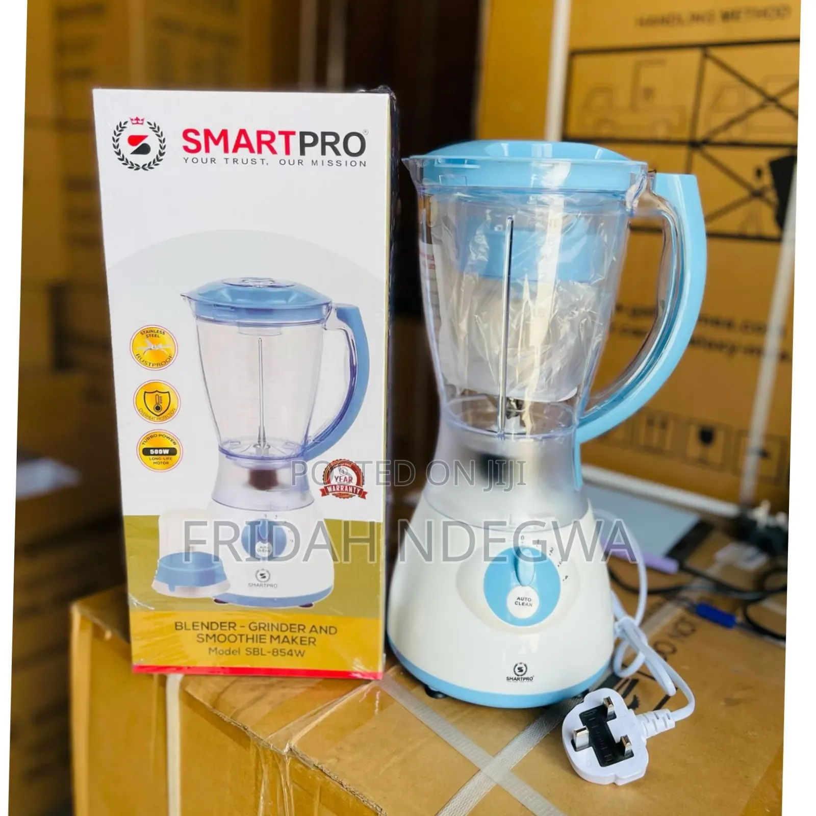 *Smart Pro 2 in 1 Blender(500 Watts)