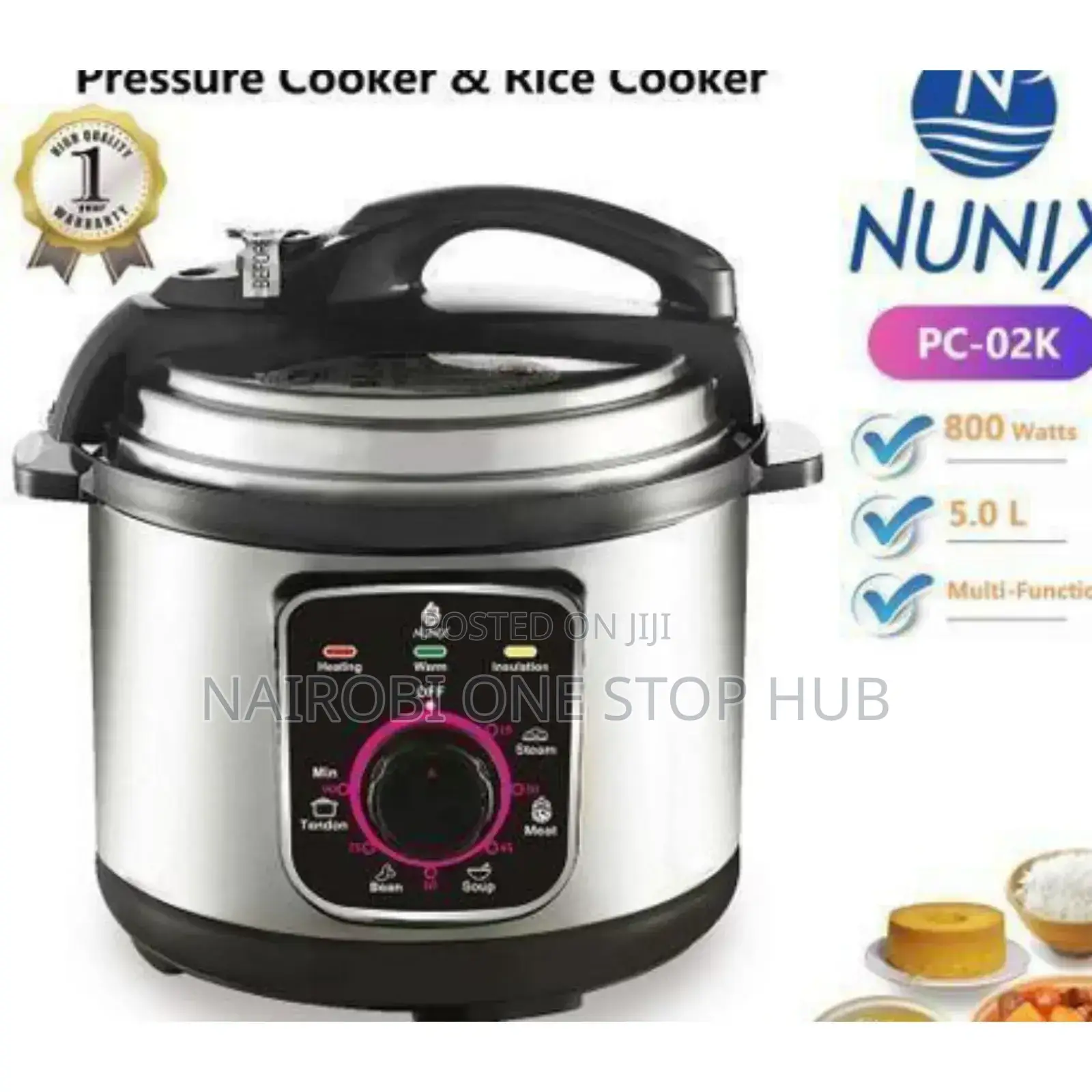 Nunix Multi-Functional Electric Pressure Cooker Explosive Proof Pc02-K