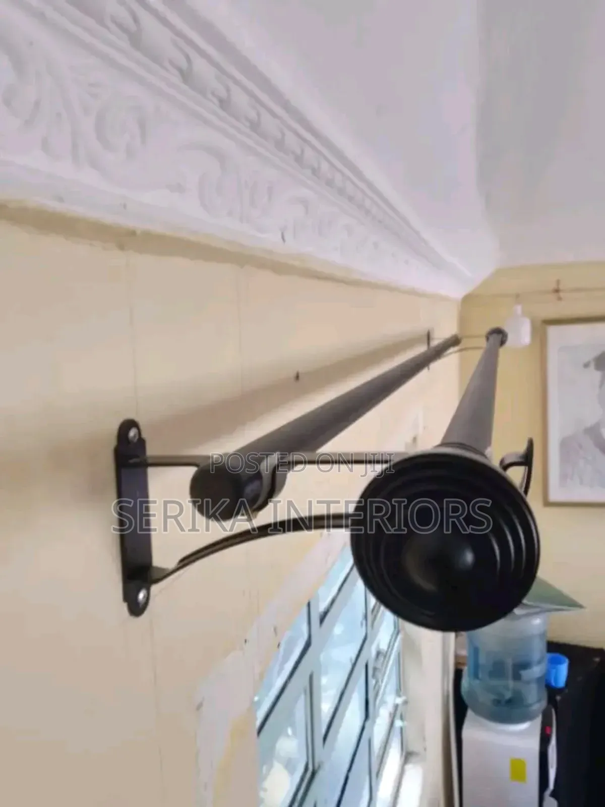 Powder Coated Jua Kali Curtain Rods Environmental Friendly