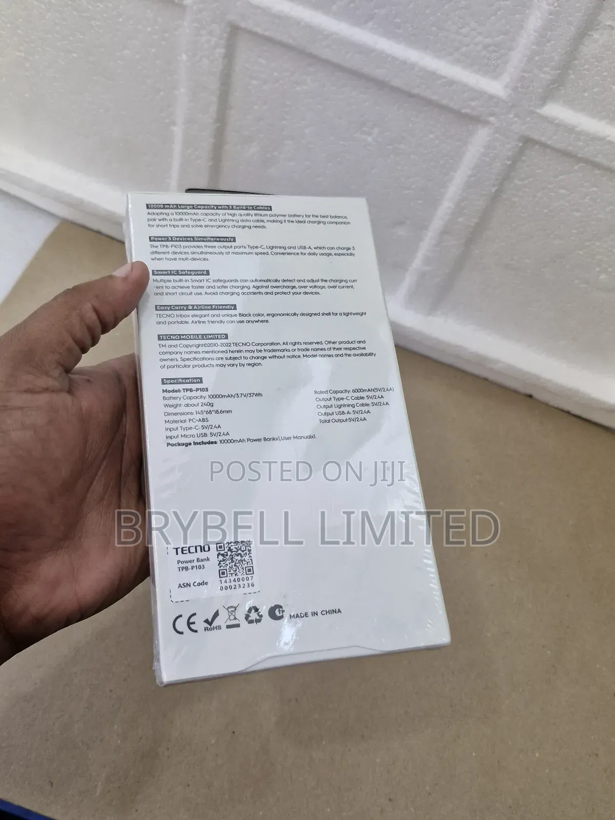Tecno 10,000 Mah Original Powerbank