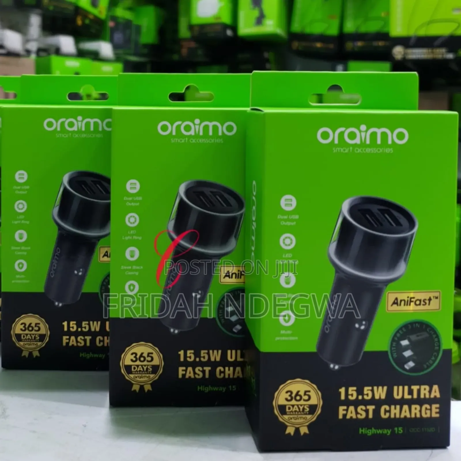 Oraimo Highway 15 Occ-1152d+X93 *15.5w* Ultra Fast Car Charger