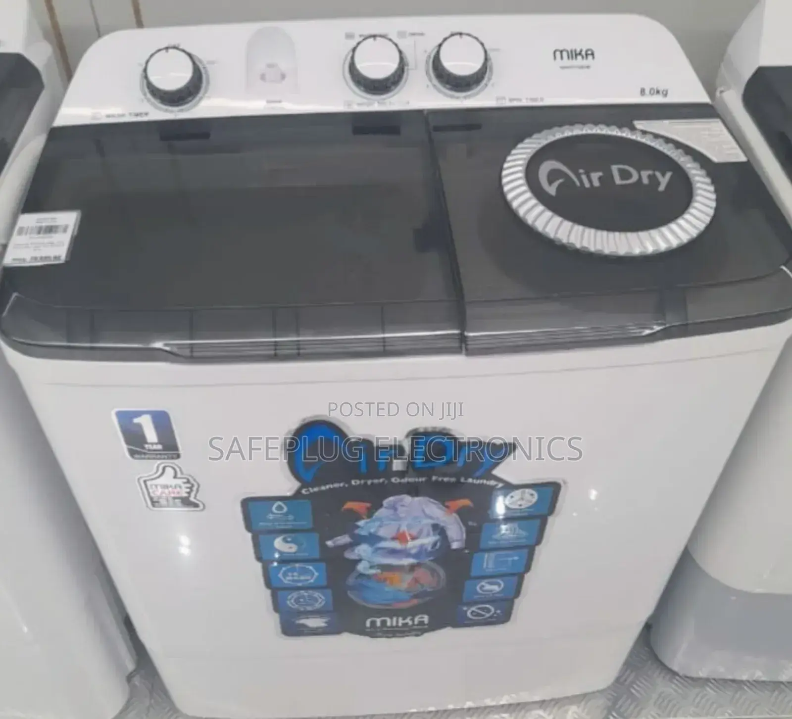 Mika 9kg Top Load Twin-Tub Washing Machine - Efficient Washing Service