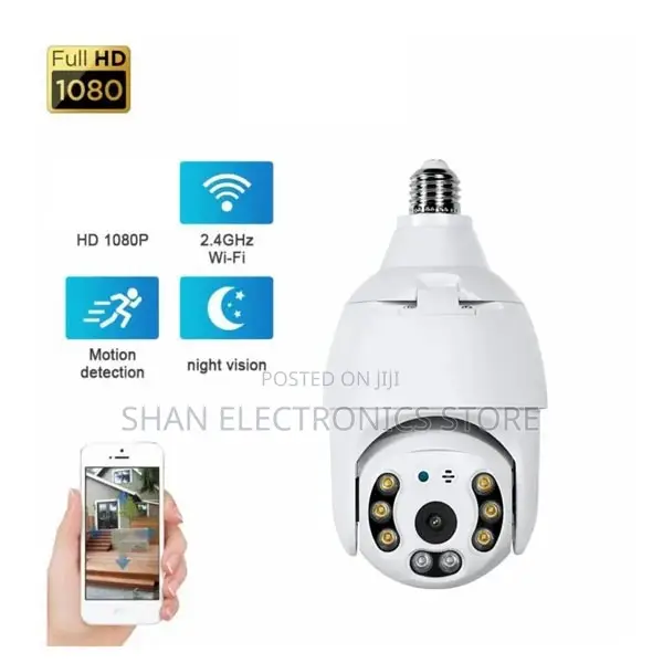 1080p Light Bulb Ip Camera Smart Wireless 4g Camera Bulb -Uses Simcard
