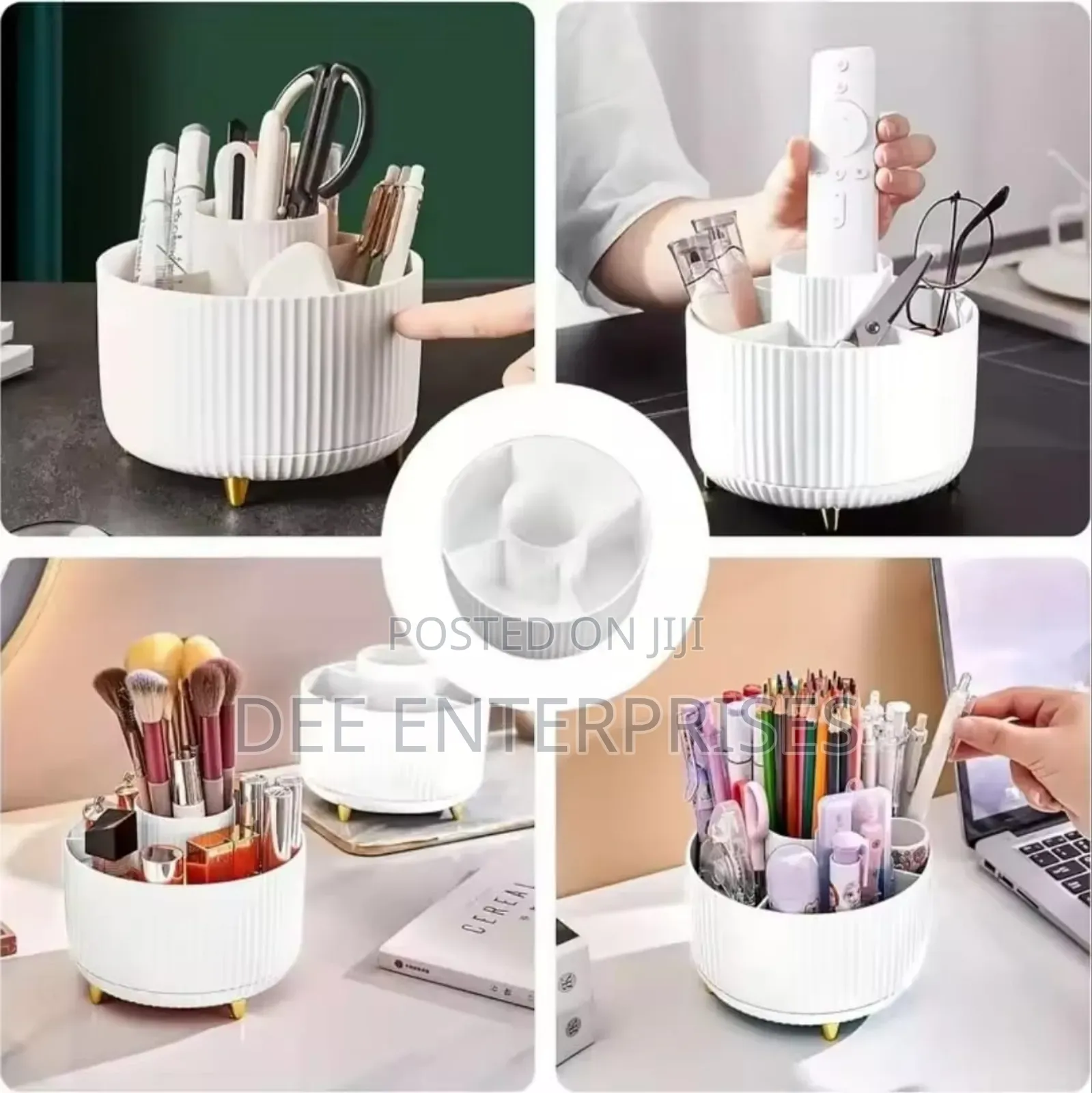 360°Rotating Desktop Makeup Brushes Organizer