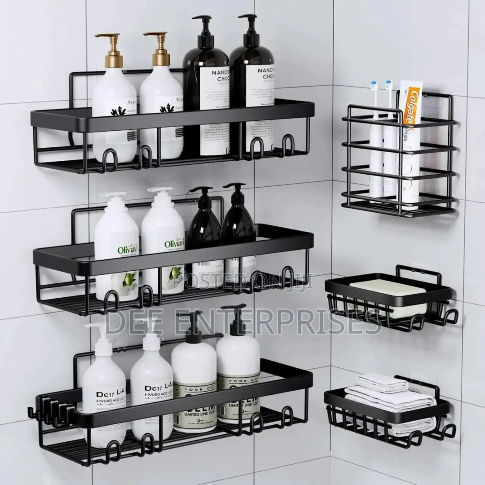 6-Pc Shower Caddy - Spacious Bathroom Shower Organizers