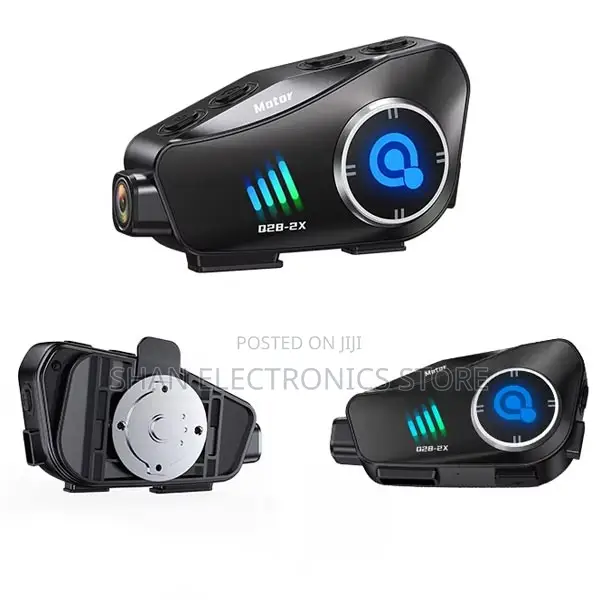 Q28motorcycle Helmet Bluetooth Headset 1080p Camera Intercom Headphone