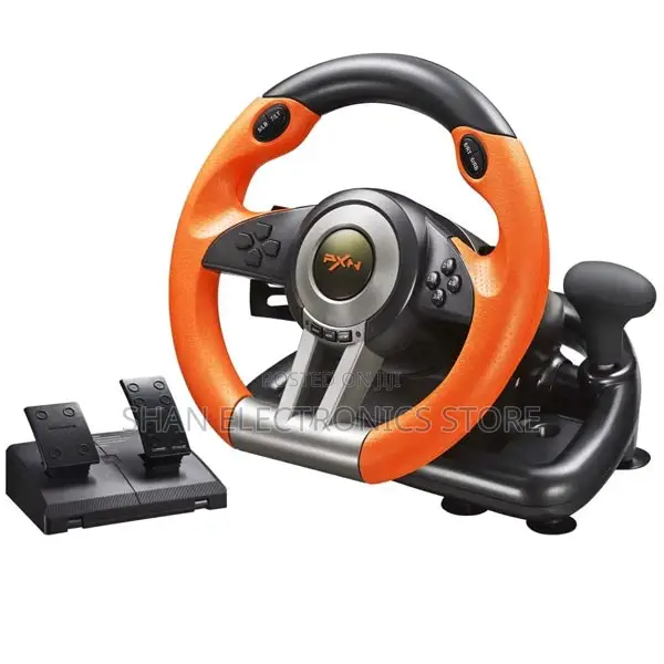 PXN V3 Pro Gaming Steering Wheel With Pedals - 180° Wheel, Vibration
