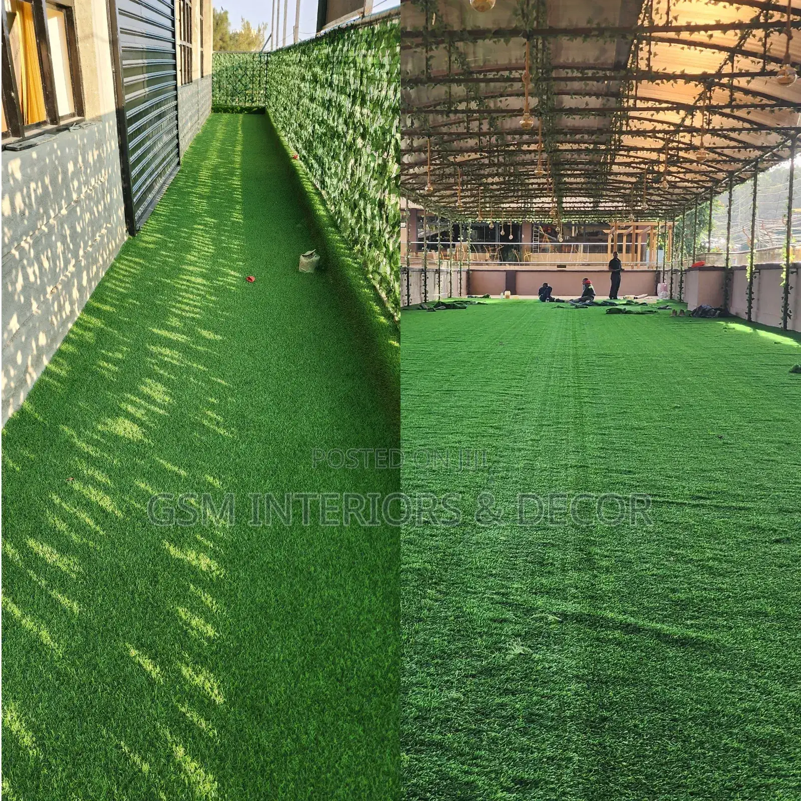Hallway Green Grass Carpets Multipurpose