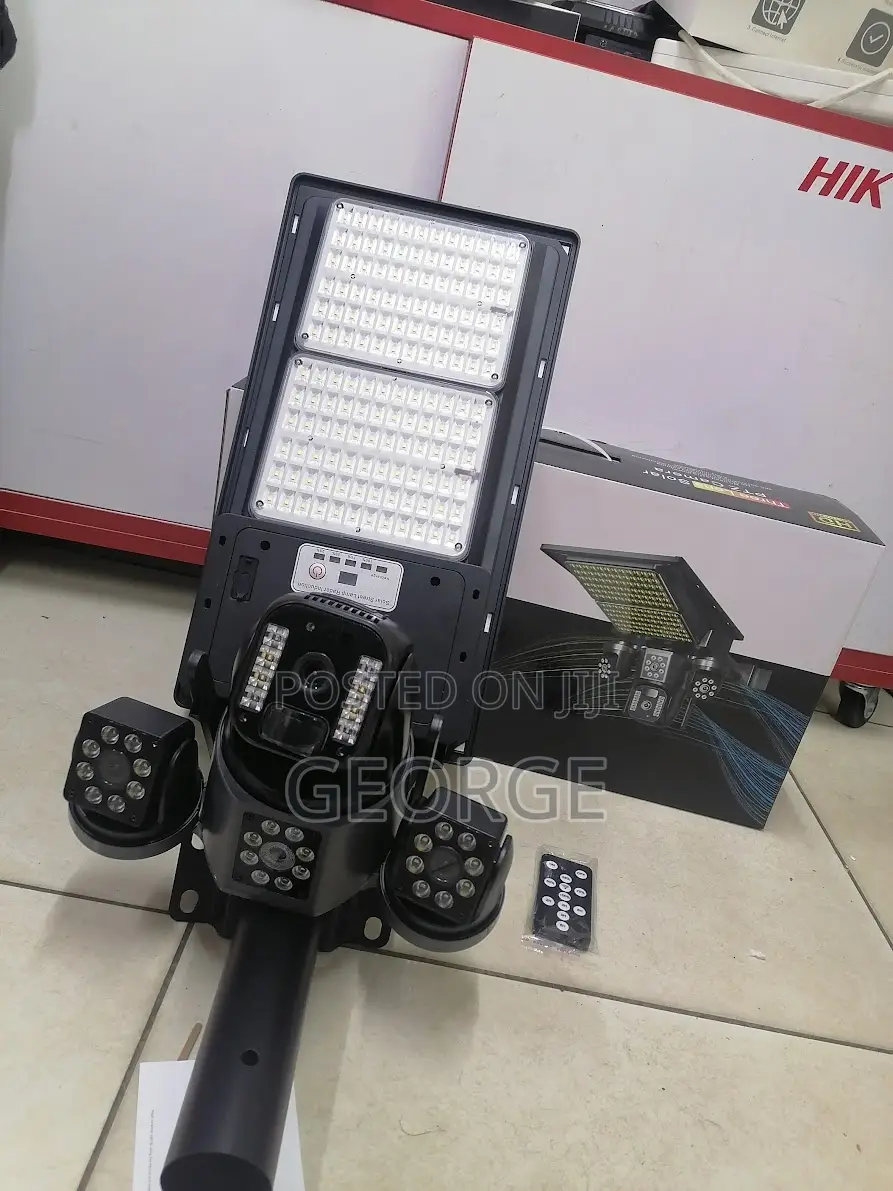 3 Lenses, 3 Screen V380 Triple Lens 4g PTZ Solar Camera
