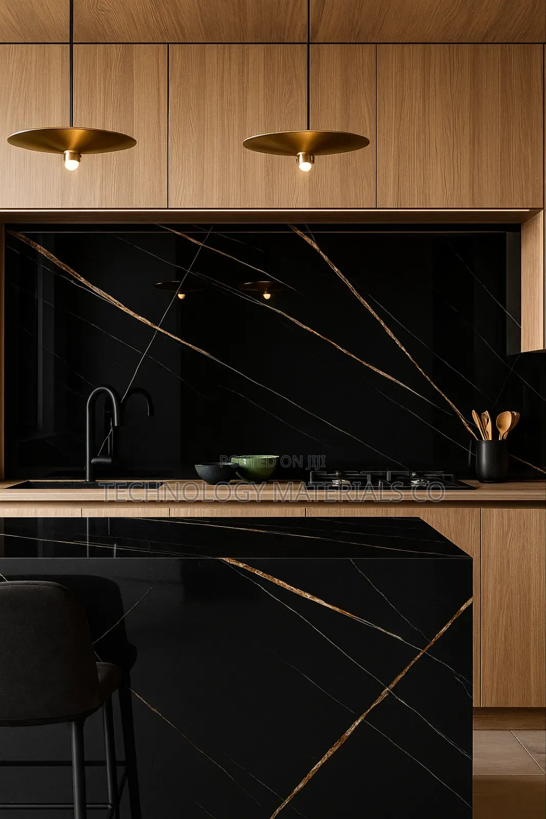 Sahara Noir Island Sintered Stone 320cm By 160cm