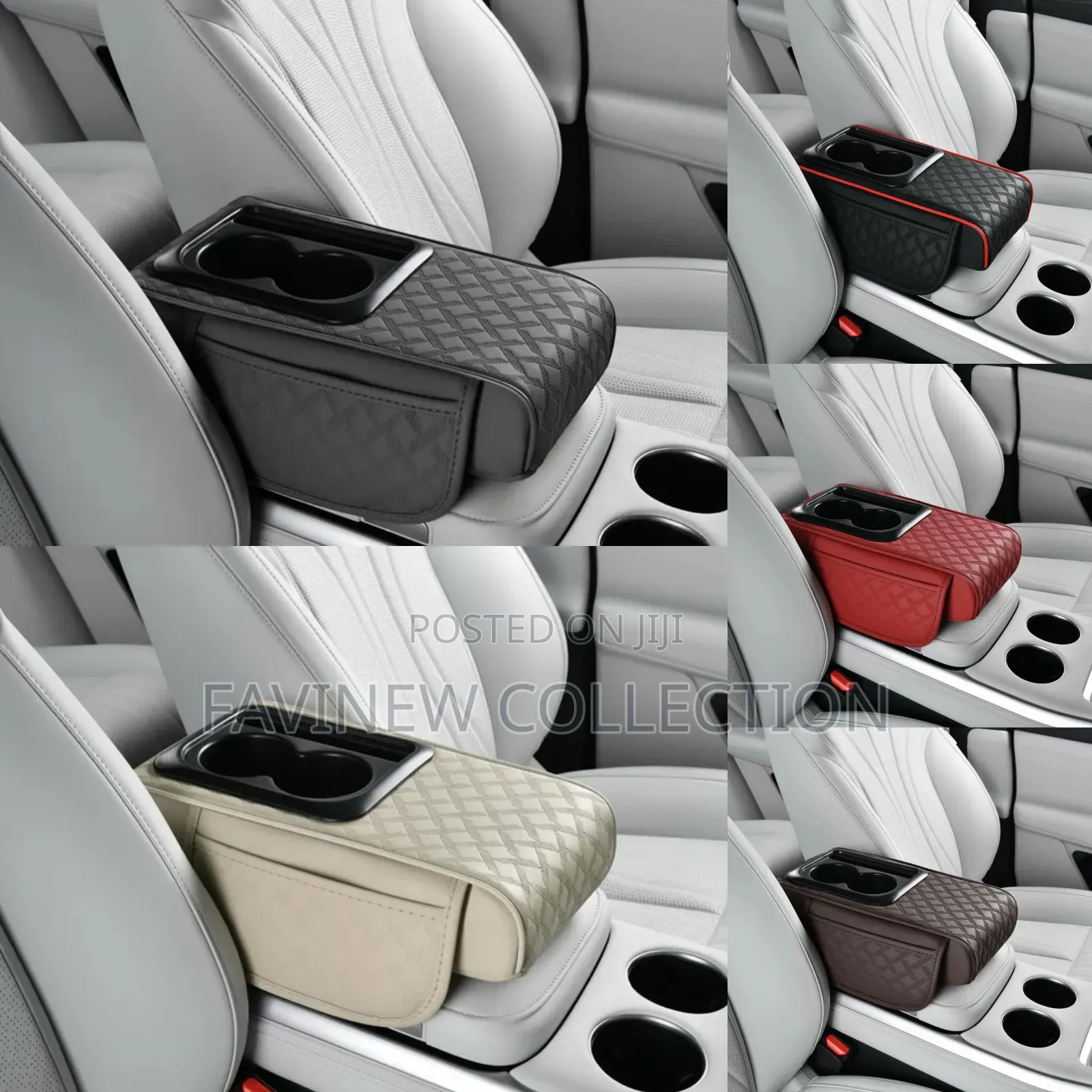 New Design Auto Centre Console Car Armrest Cushion With 2 Cups Holder