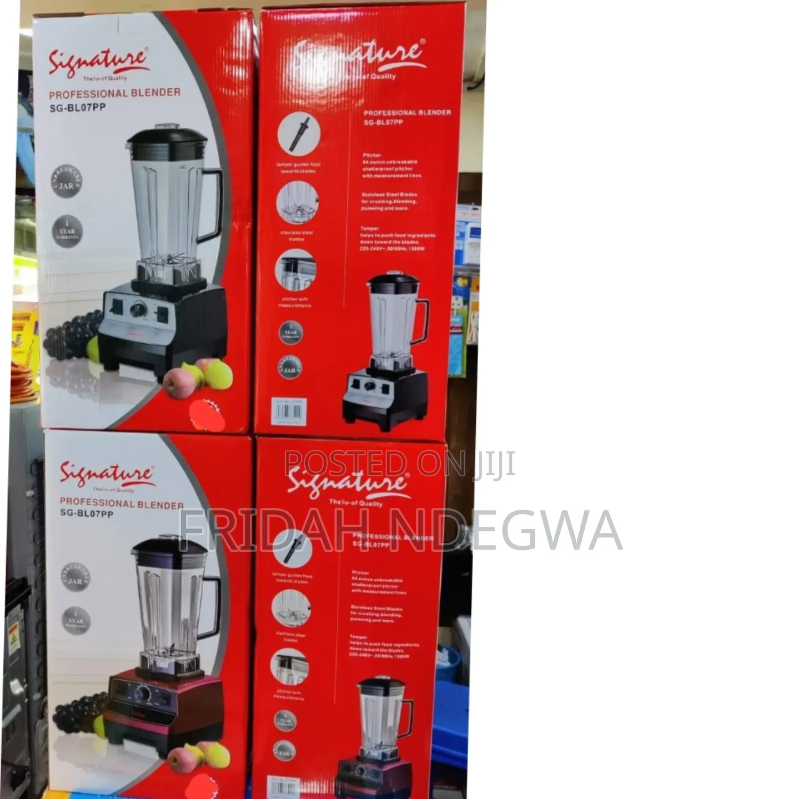 Signature Commercial Blender 2litres 1 Jug 2000w