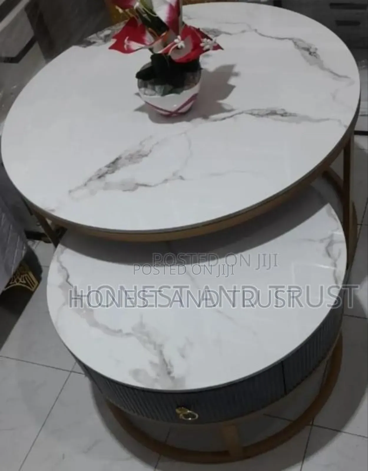 Marble Coffee Table Glass Effect