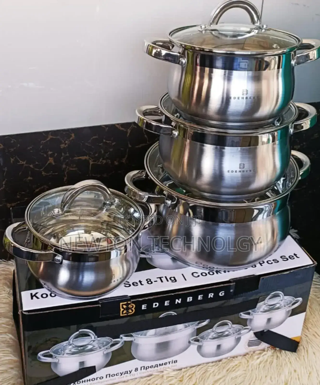 8 PCS Edenberng Stainless Sufuria