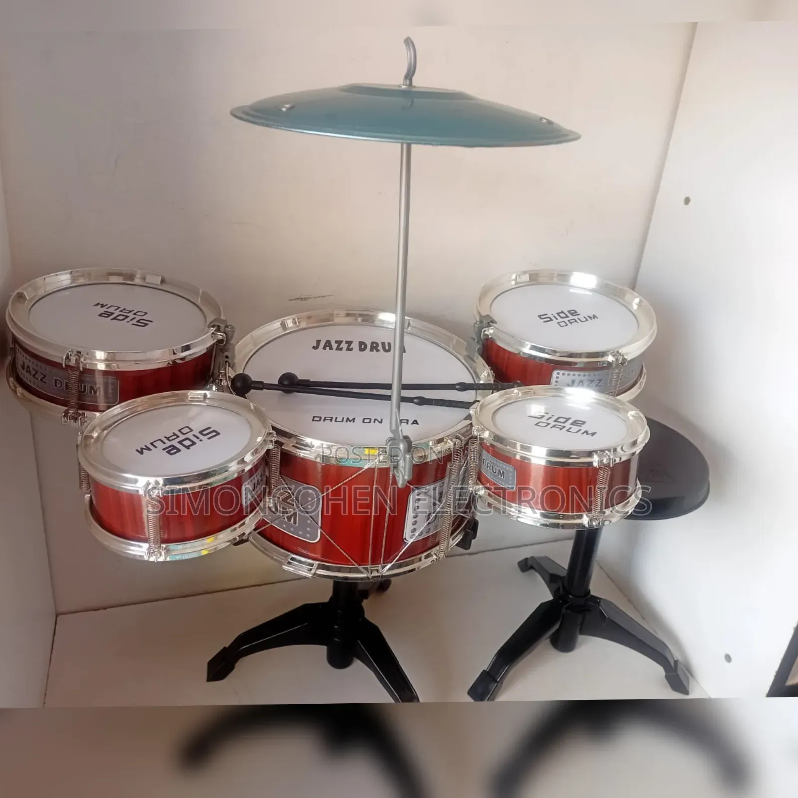 Kids Drum Set With Stool