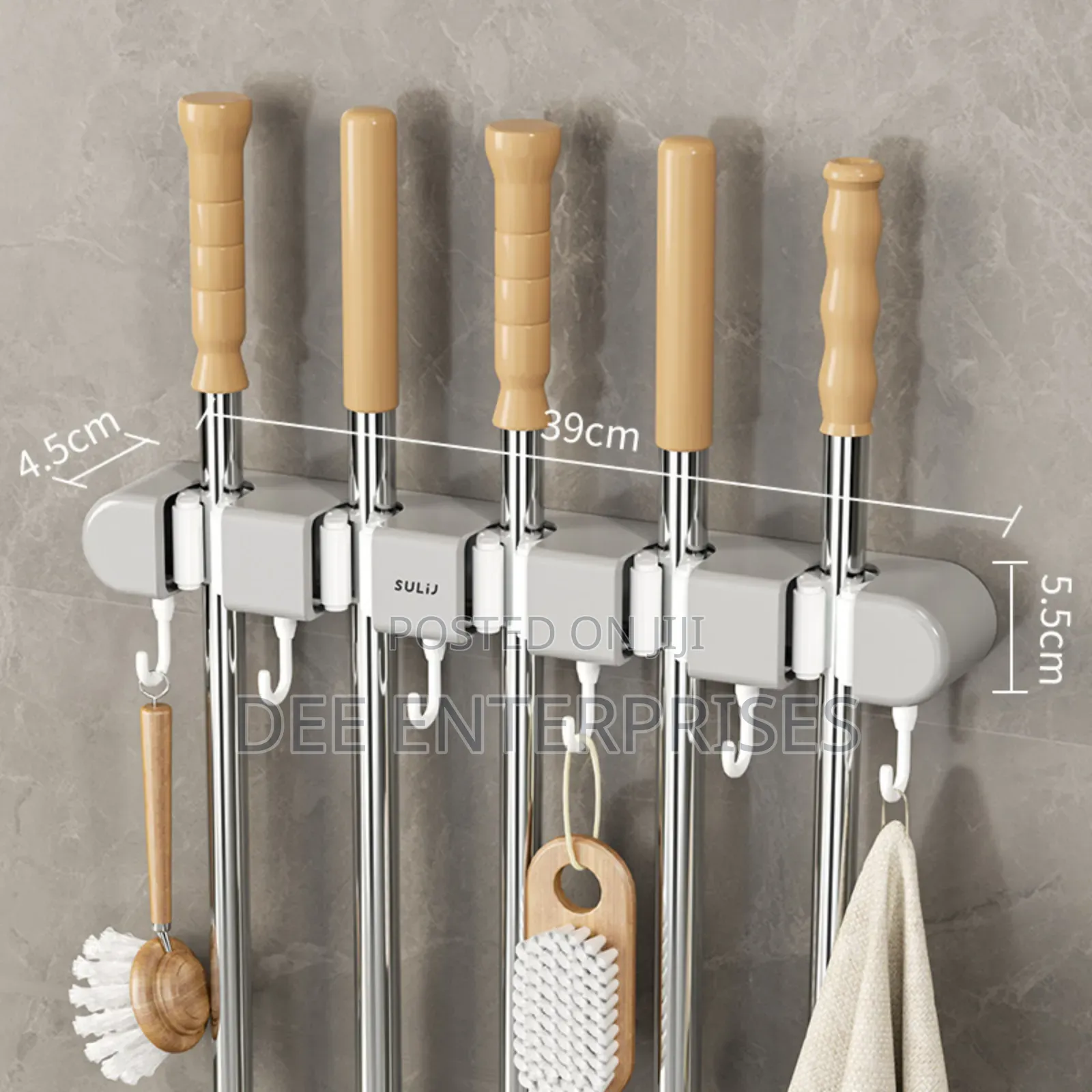 Non Slip Wall Mounted Mop Holder