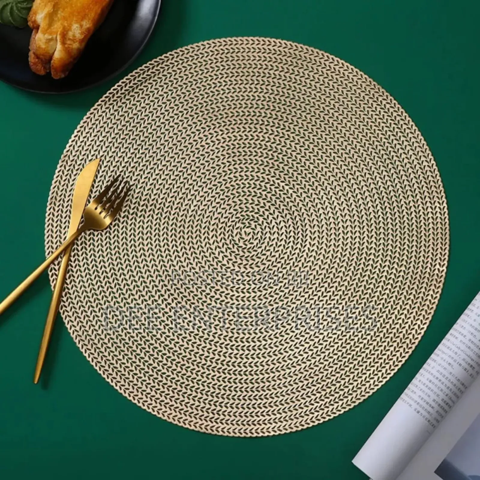 6pcs PVC Non-Woven Table Mats