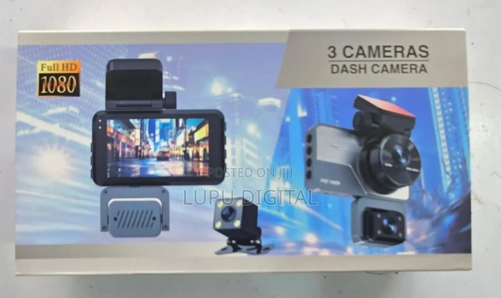 3 Cameras Dash Cam Full Hd 1080p Car DVR Recorder