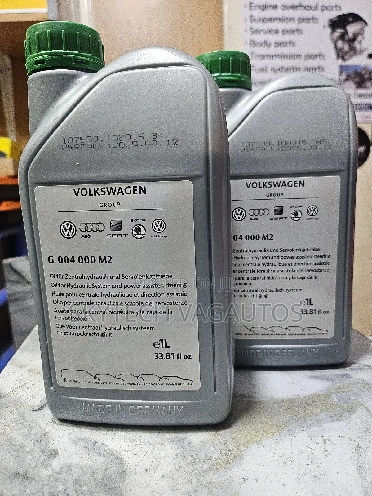 Volkswagen/Audi Mechatronic Oil/Hydraulic System/Power Steering Fluid