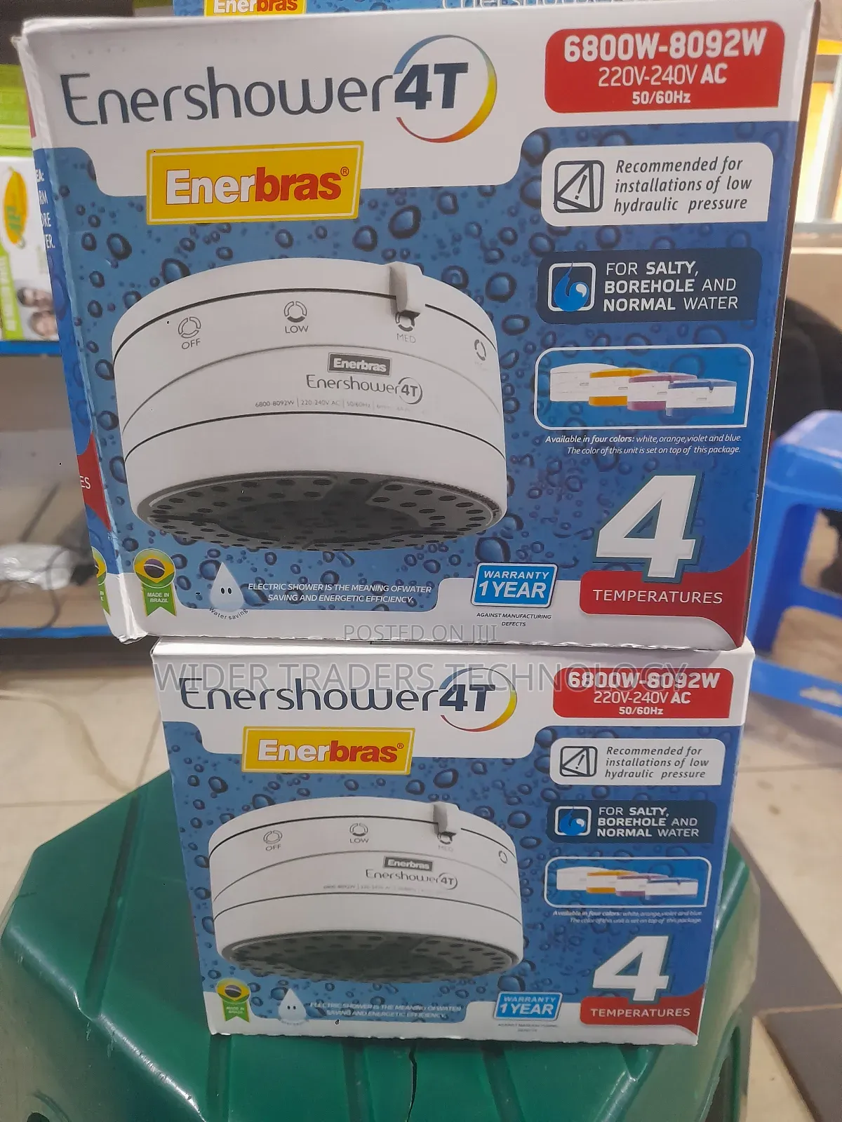 Enershower 4 Temperature Instant Shower Water Heater