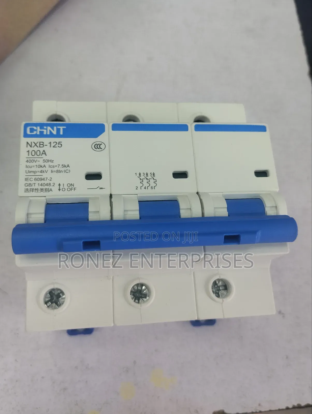 MCB Triple Pole 100 Amps Chint Ftys