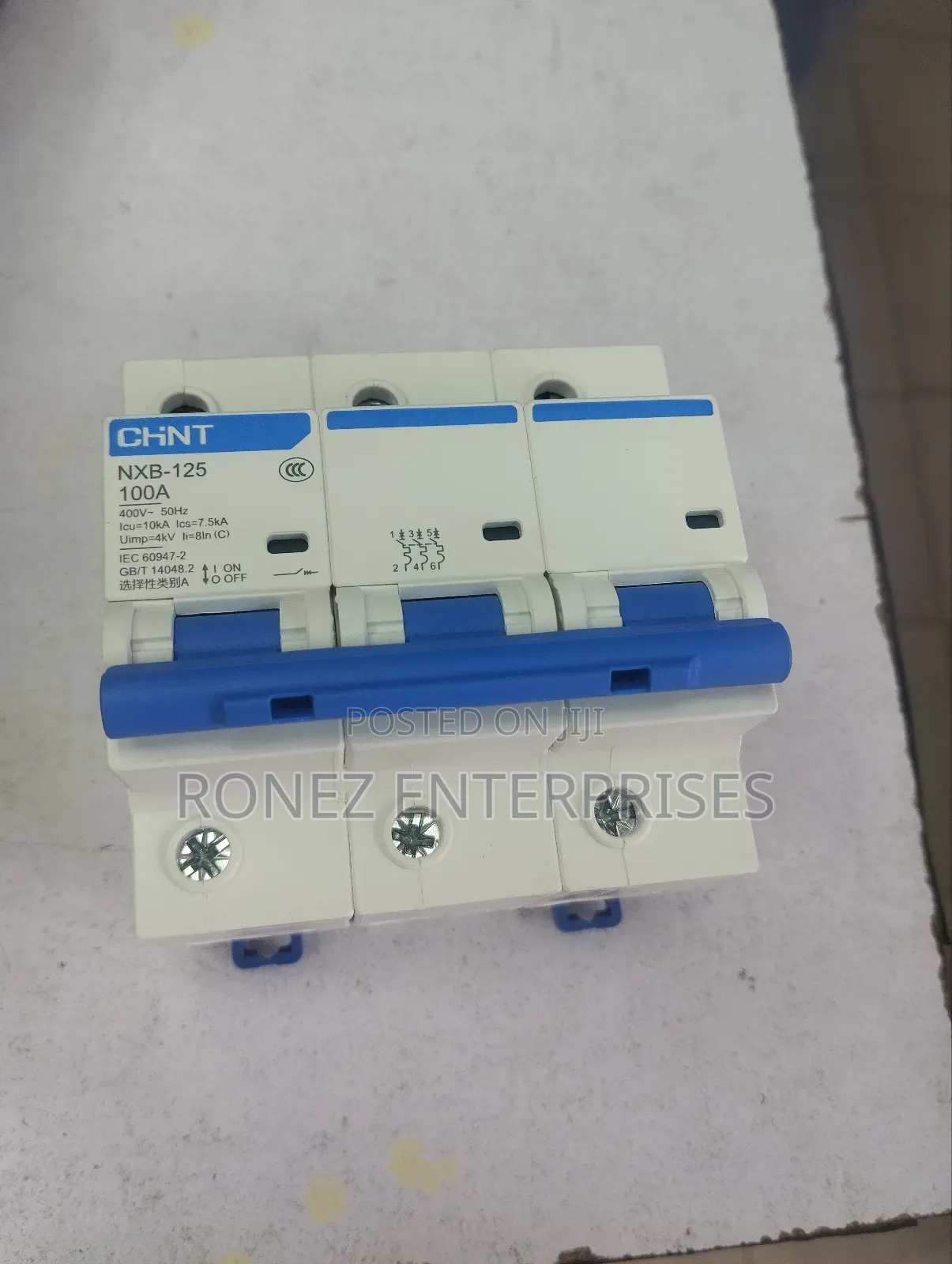 MCB Triple Pole 100 Amps Chint Ftys