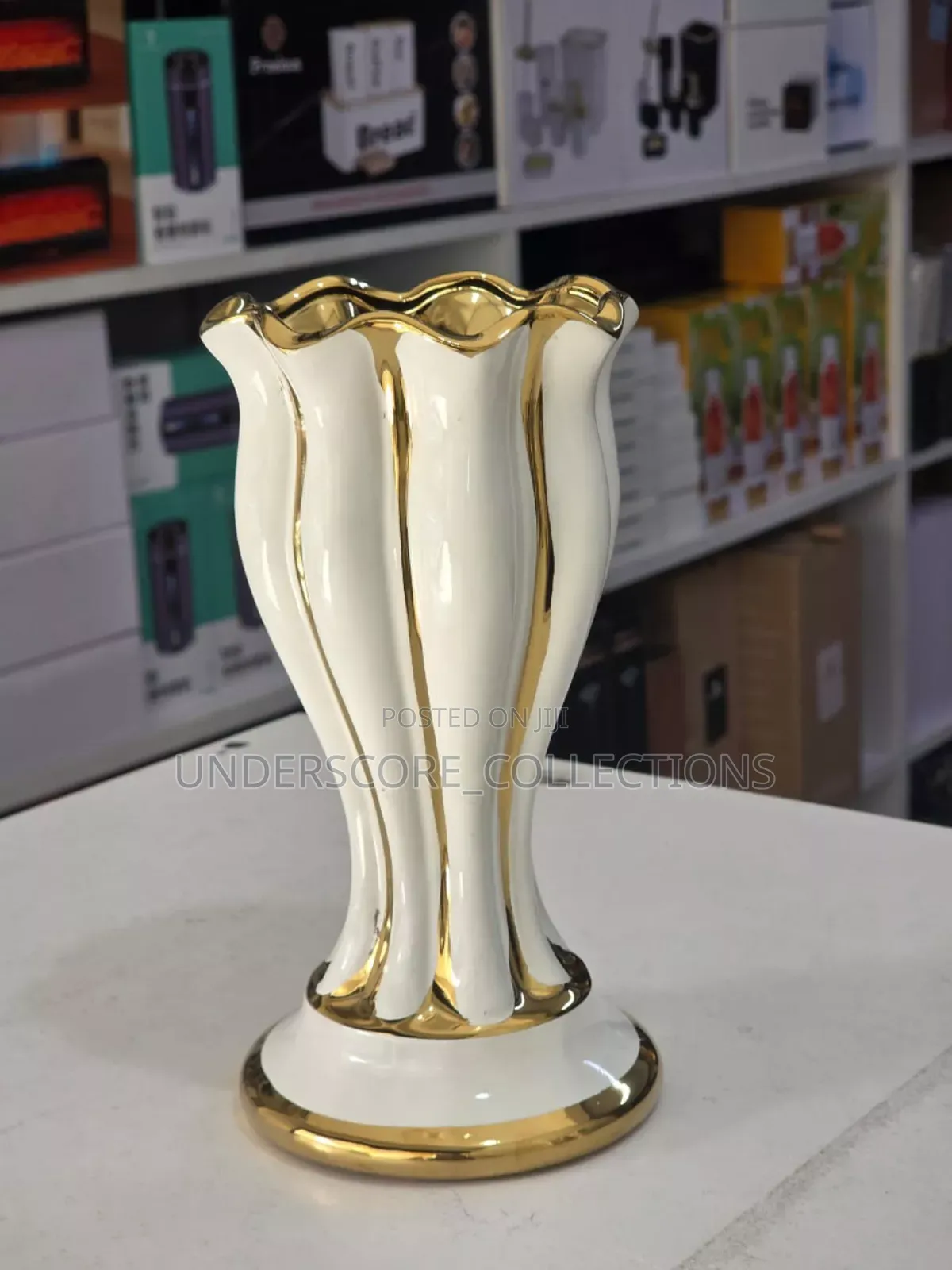Golden Luxury Flower Vases