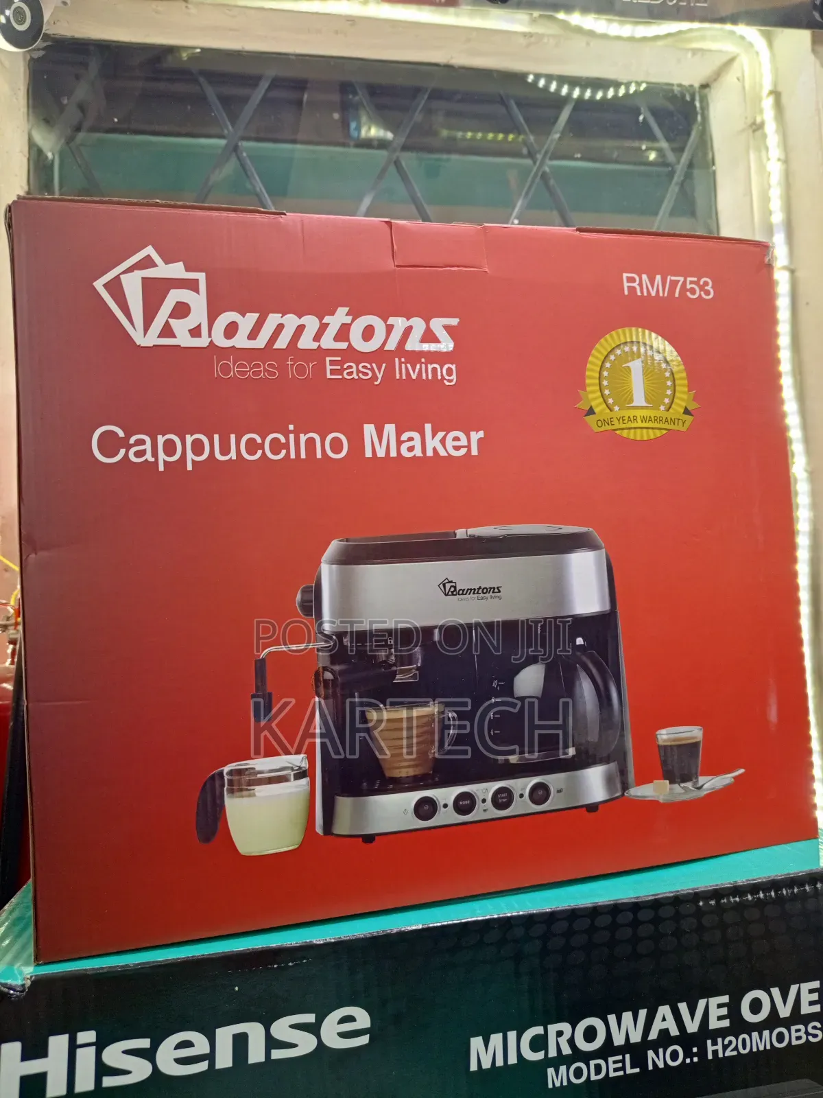 Ramtons Coffee Maker With Milk Frother (Rm/753)