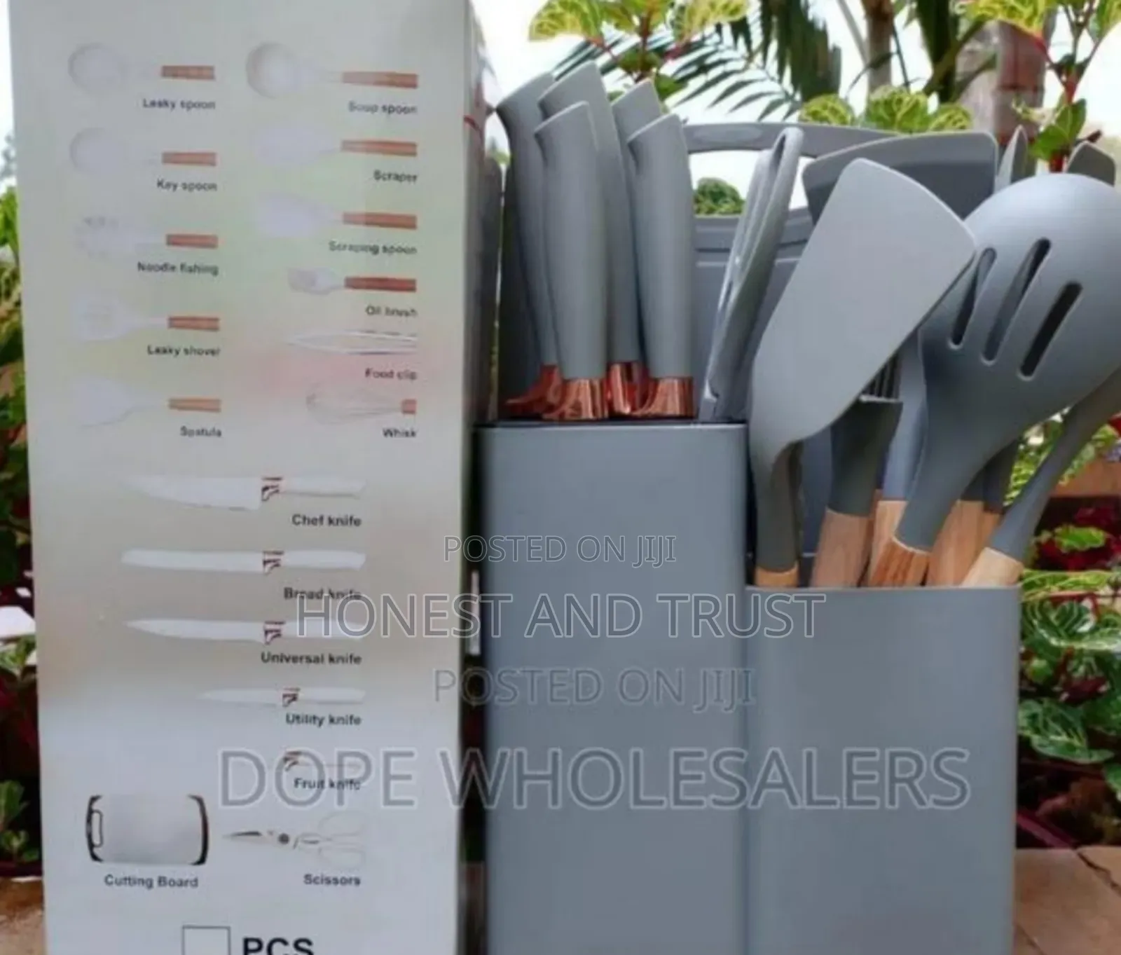 Grey Silicone Spoones 19 PCS